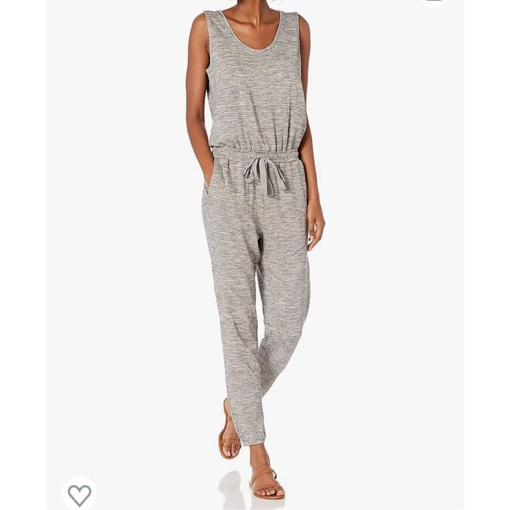 Daily Ritual Women's Supersoft Terry Sleeveless Scoopneck Jumpsuit Medium Marled